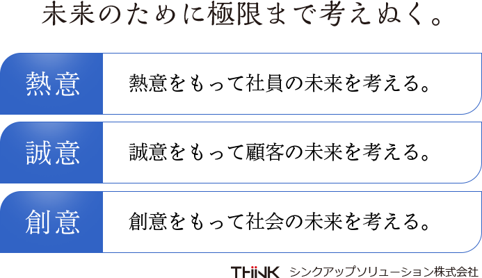 未来のために極限まで考えぬく。
